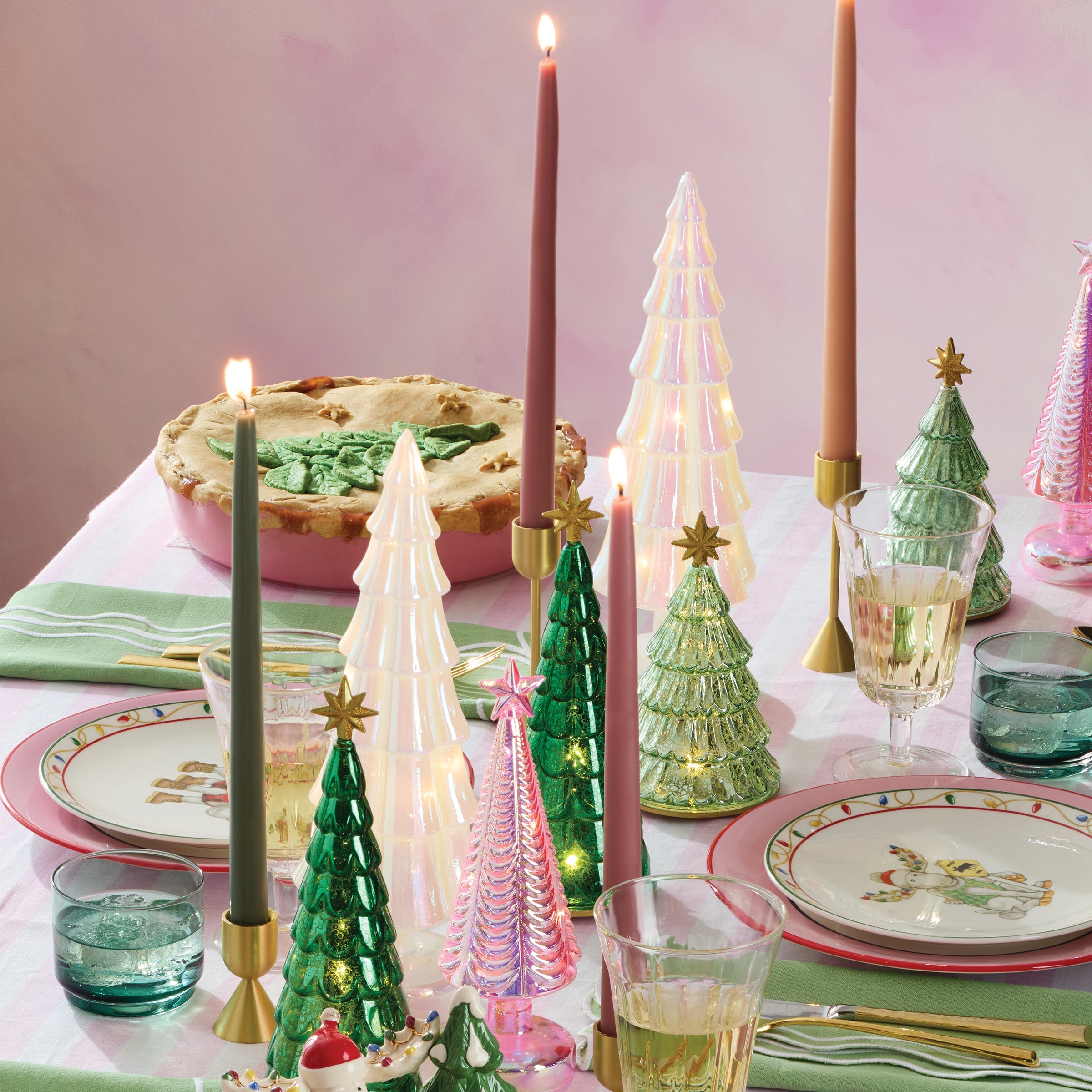 "Dipped 12"" Taper Candle Pair - Petal"