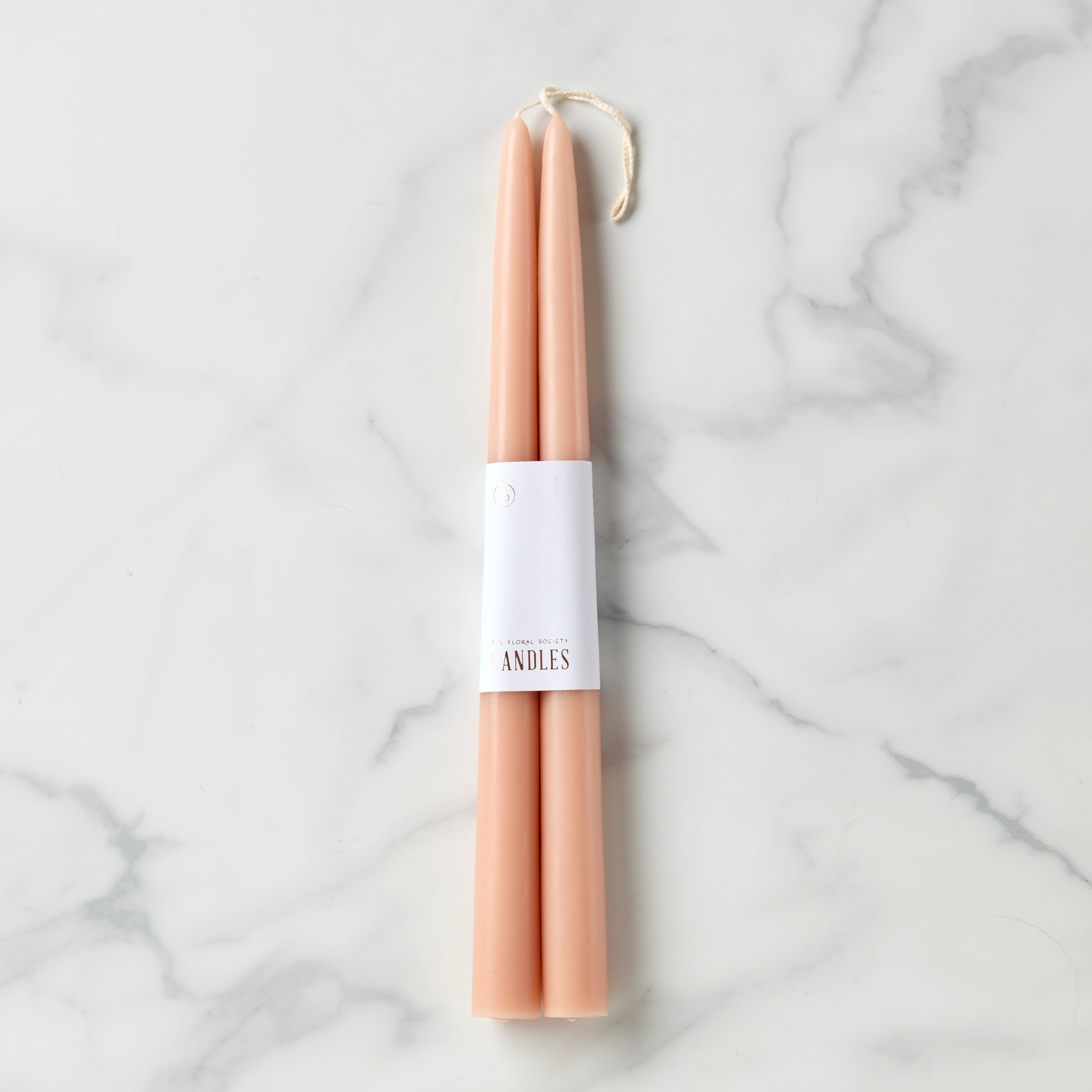 "Dipped 12"" Taper Candle Pair - Petal"