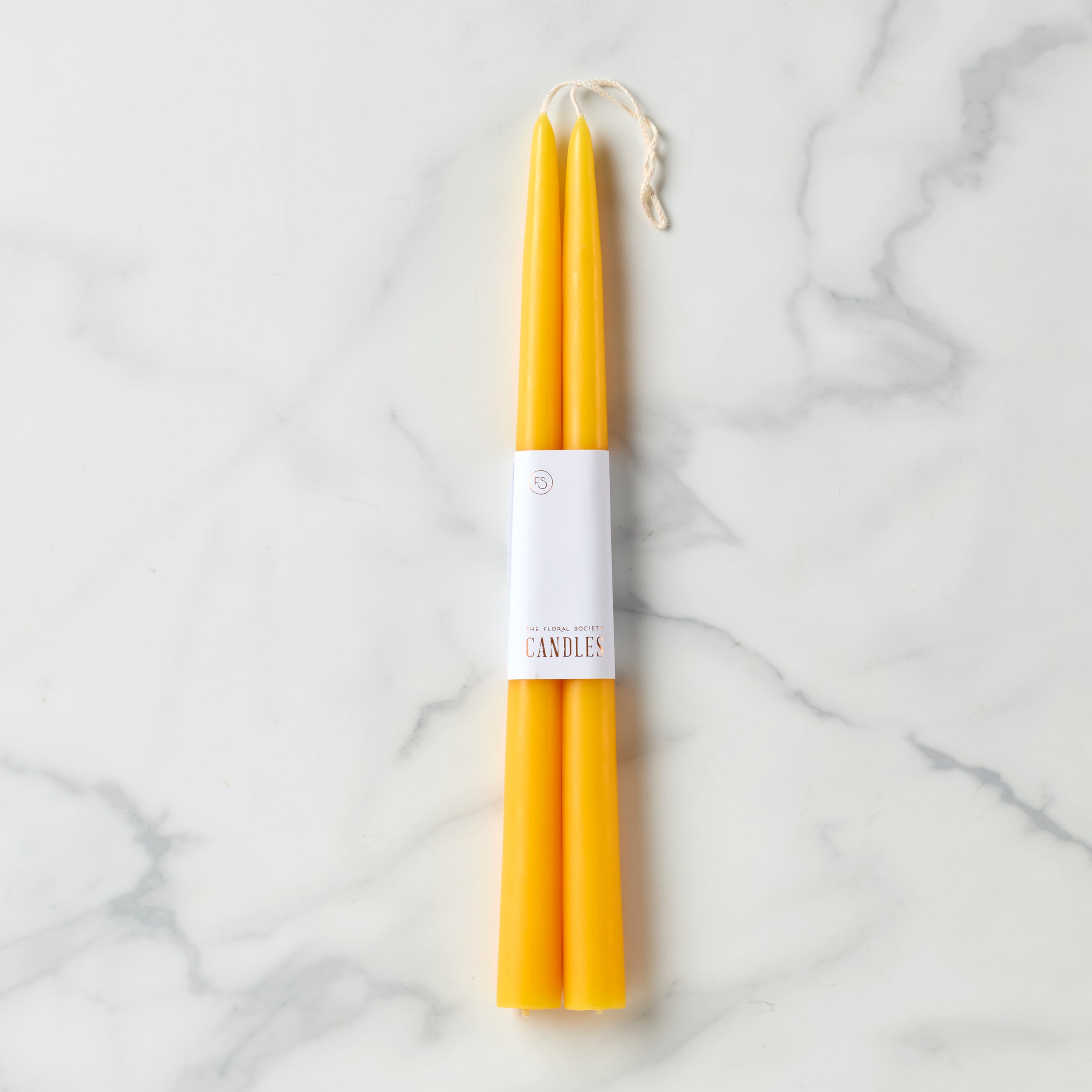 "Dipped 12"" Taper Candle Pair - Saffron"