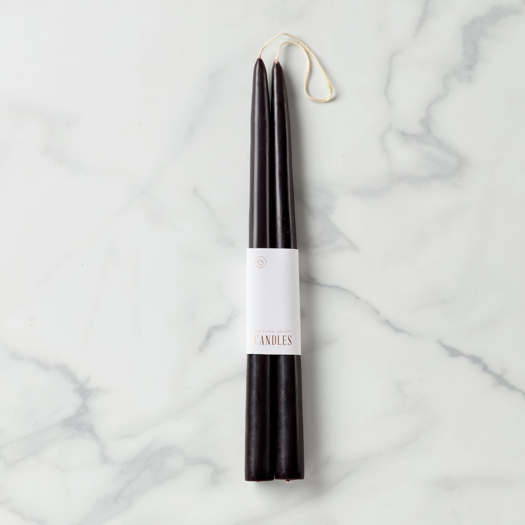 "Dipped 12"" Taper Candle Pair - Smoke"