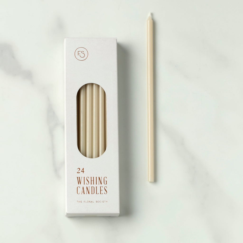 Wishing Candles Set Of 24 - Parchment