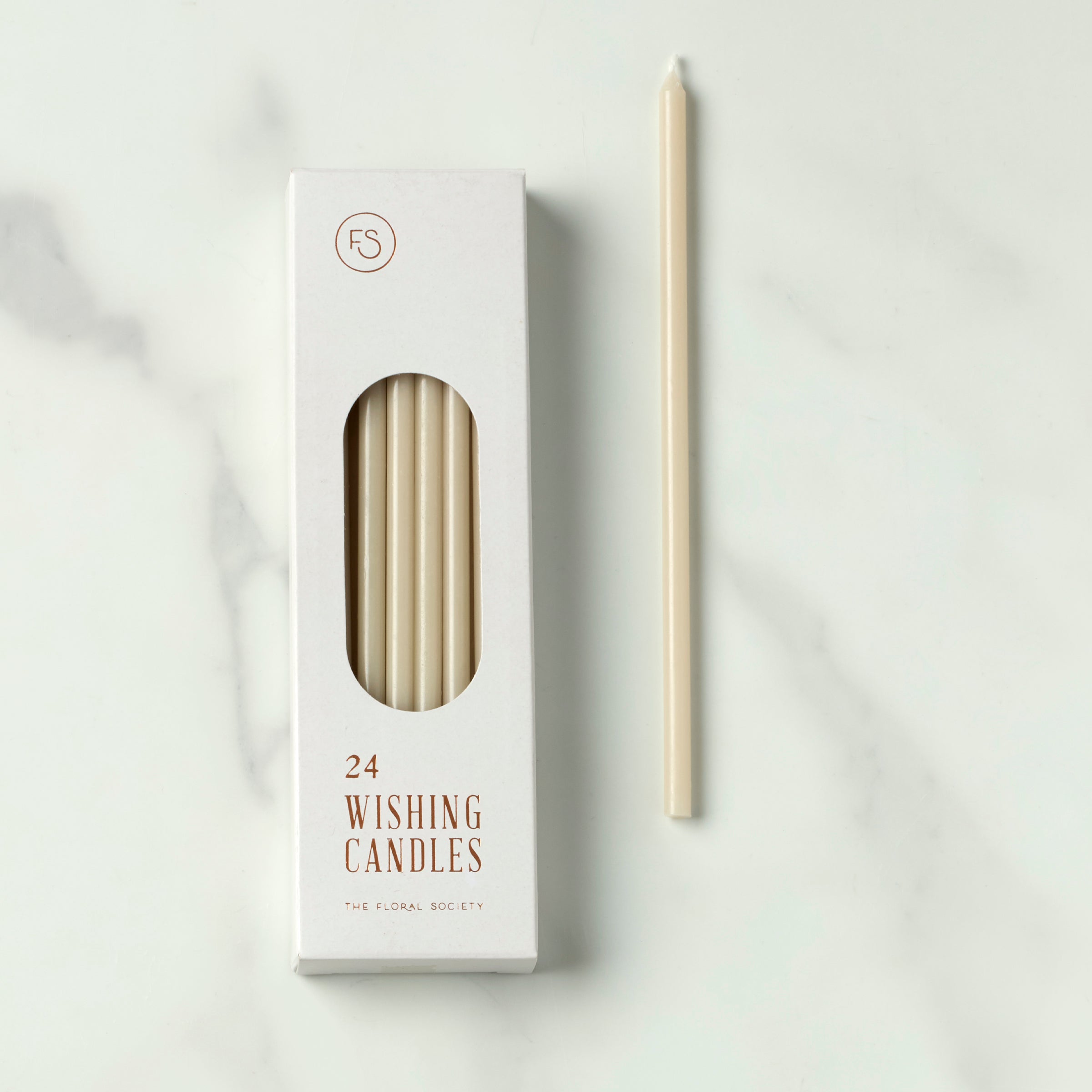 Wishing Candles Set Of 24 - Parchment