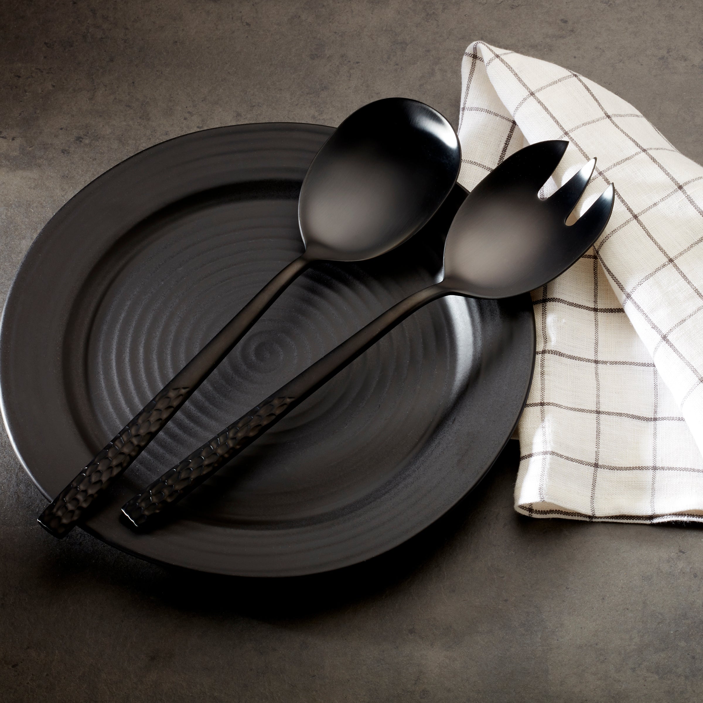 Mezze Midnight 2 Piece Salad Servers