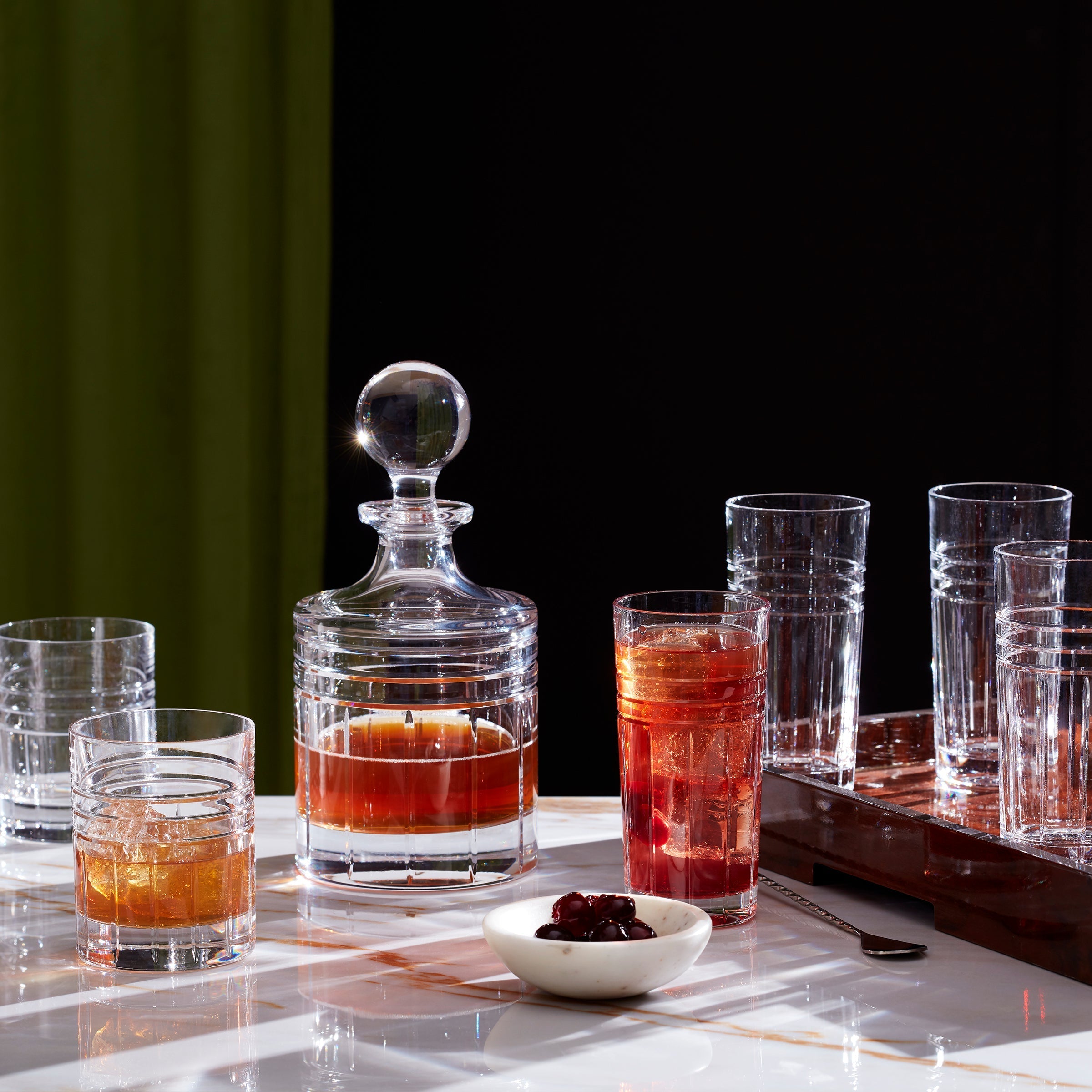 Tempo Crystal Double Old Fashion Glasses - Set Of 4